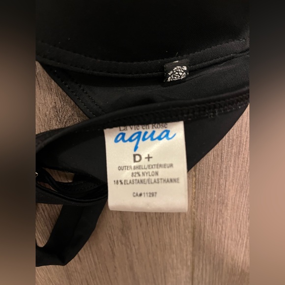 La Vie en Rose Bikini Top Black - Size D+ - Picture 4 of 4